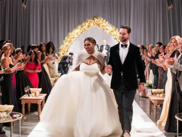 Richard Williams's sister, Serena Williams with her partner, Alexis Ohanian.